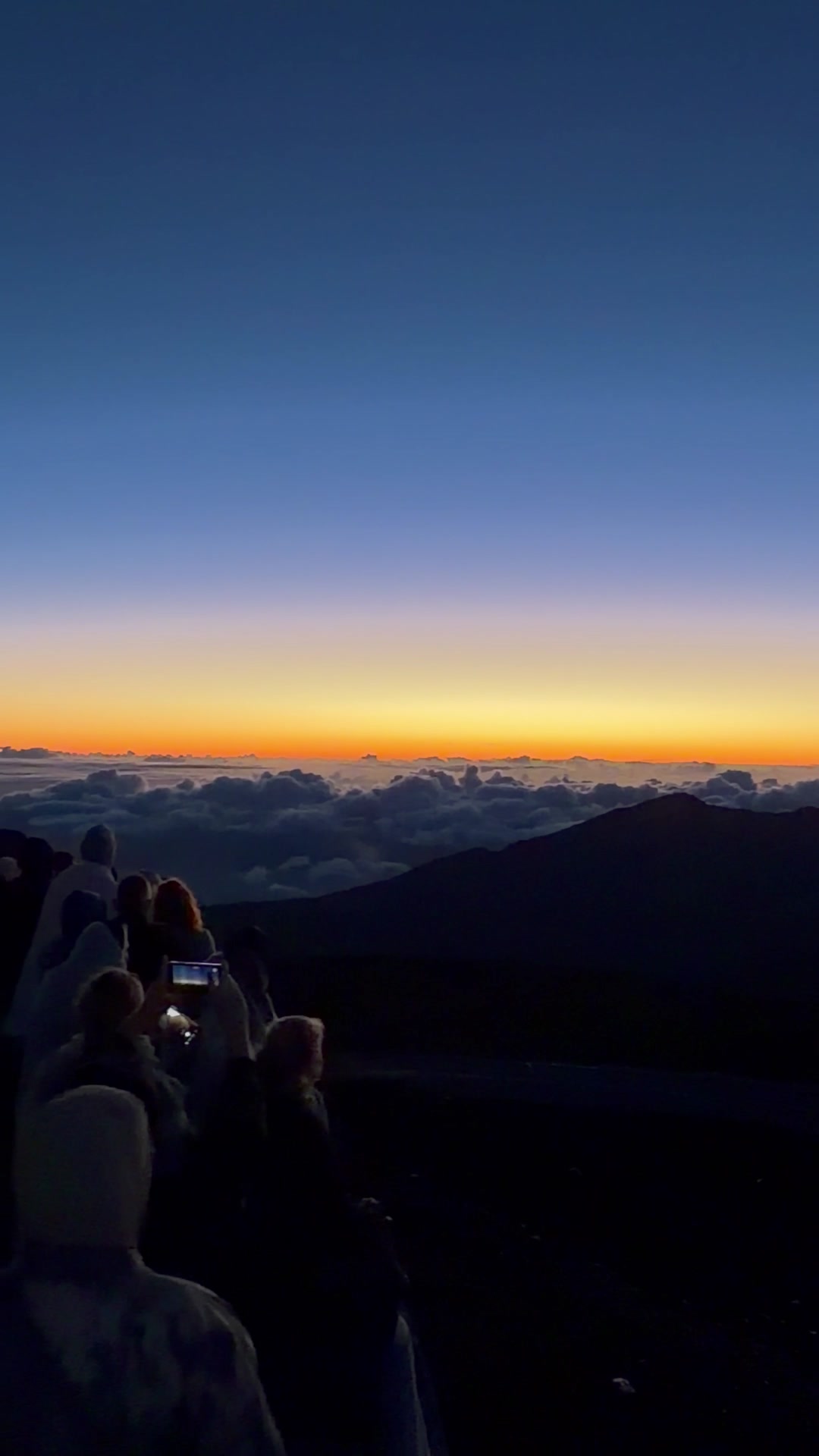 Sunrise above the clouds